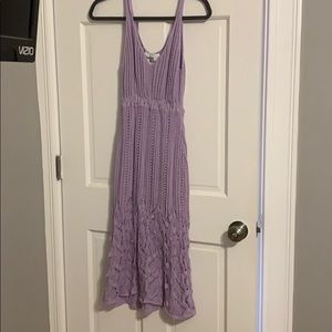 Petal and Pup Midi Purple Dress
